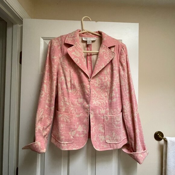 Doncaster PInk/Cream Skirt Suit w/POCKETS!!! - Picture 2 of 14
